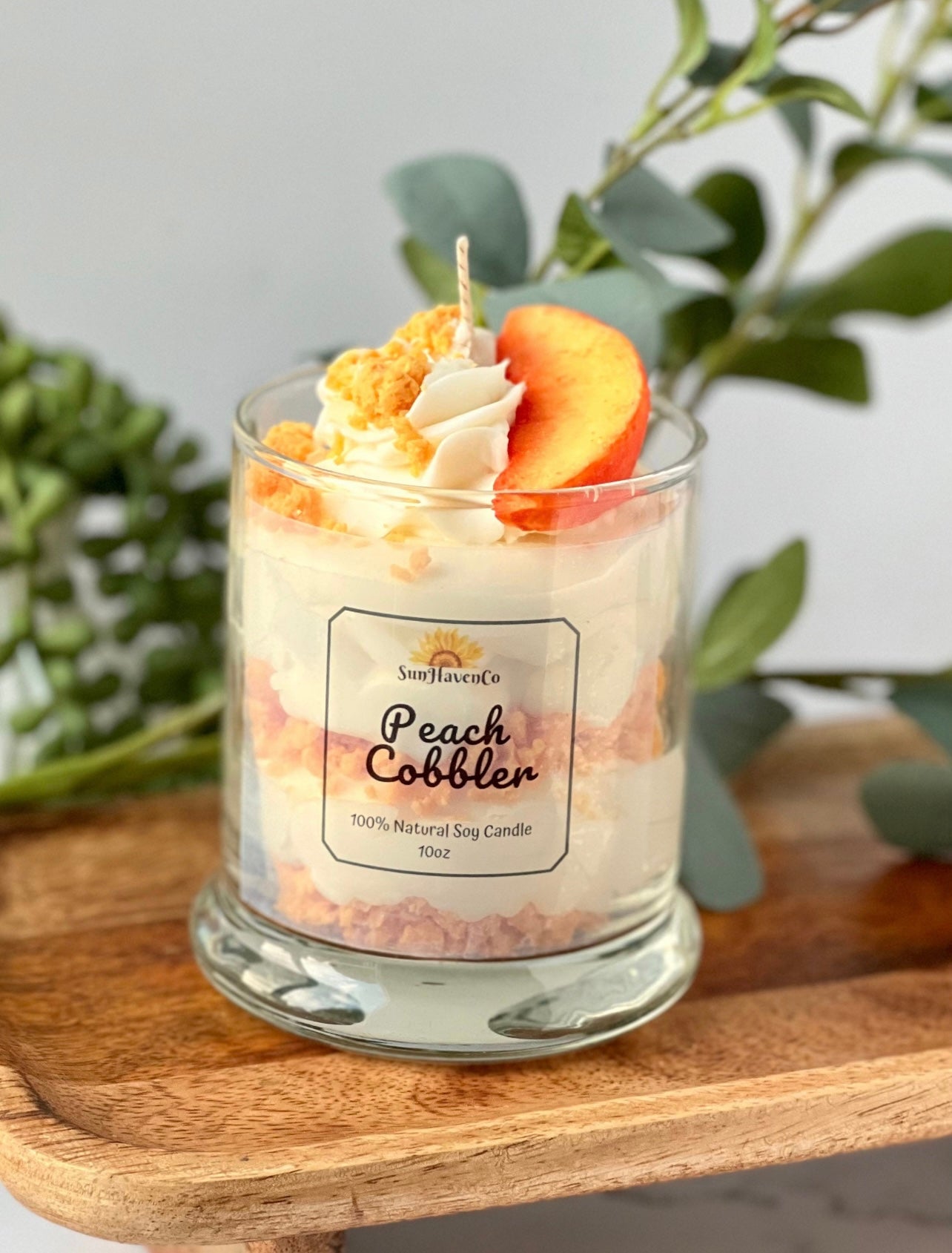 Peach Cobbler Dessert Candle