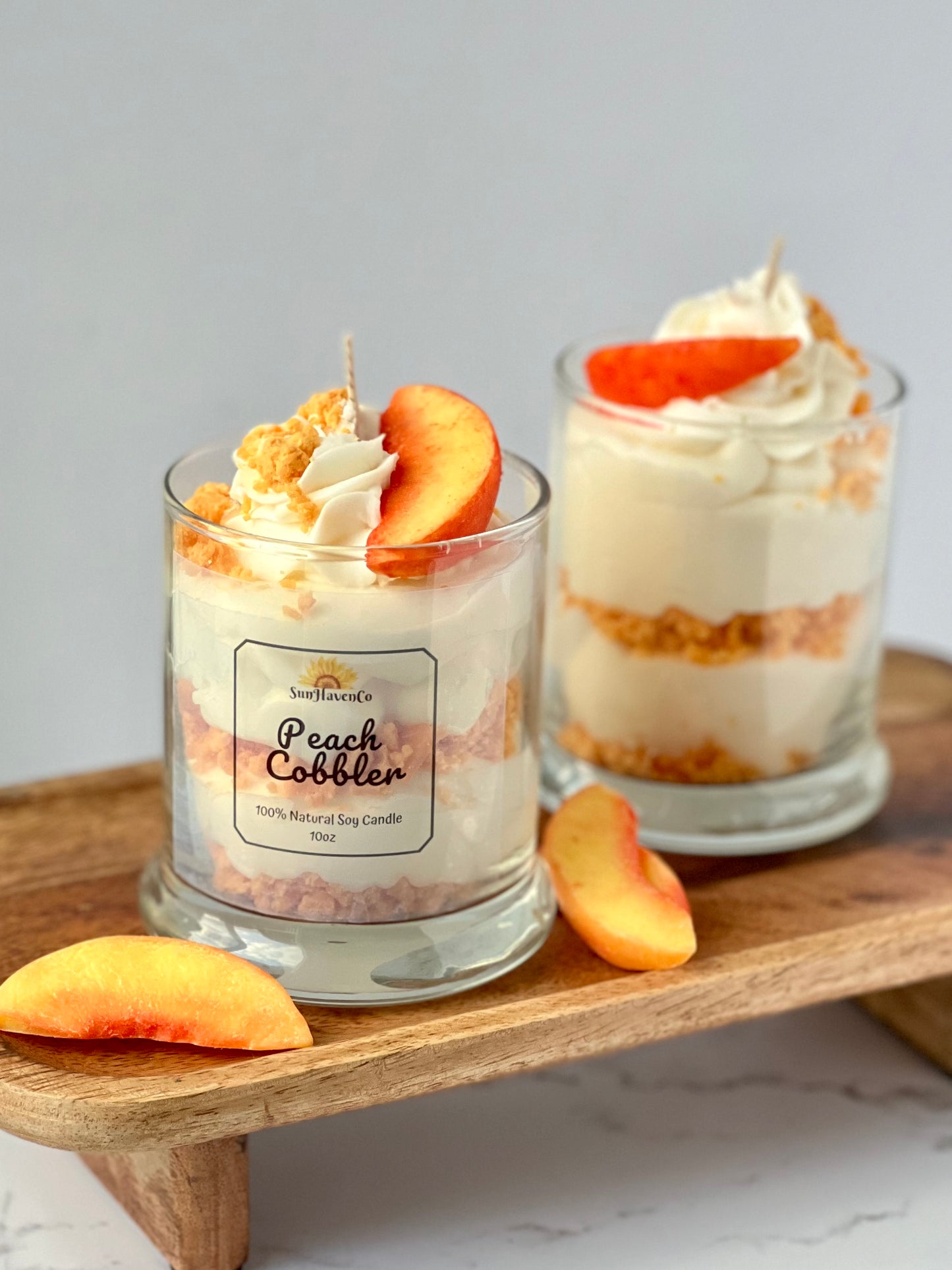 Peach Cobbler Dessert Candle