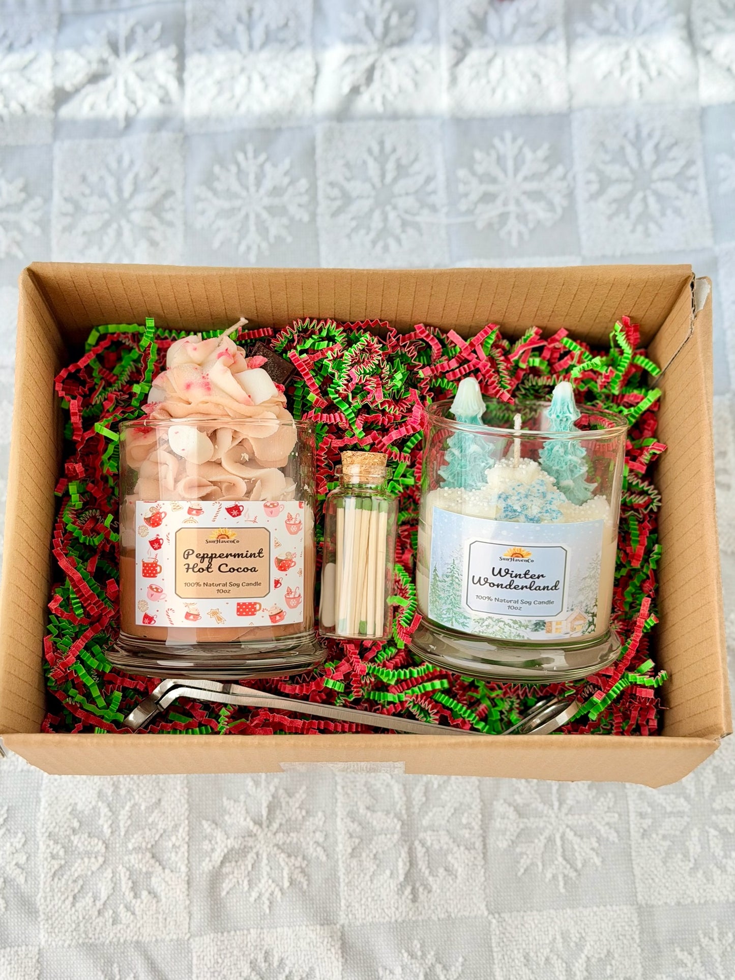 Christmas Dessert Candle Gift Set, Dessert Candle Sampler Set, Whipped Soy Candles, Candle Gifts, Winter Scented Candles. Christmas Candles