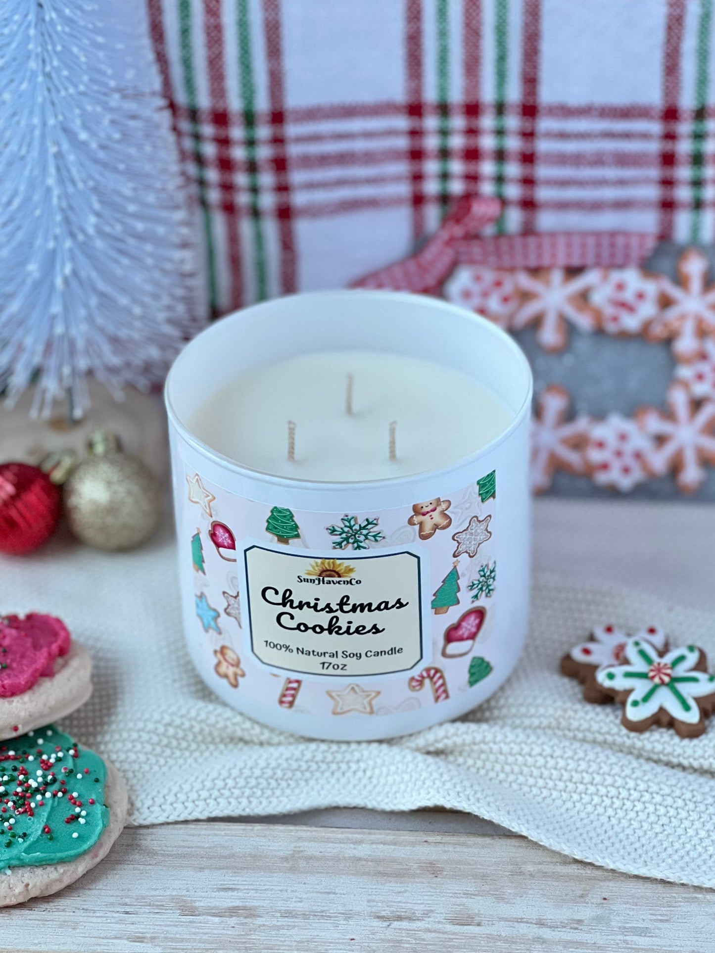Christmas Cookies Soy Christmas Candle - SunHavenCo