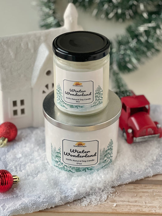 Winter Wonderland Christmas Candle - SunHavenCo