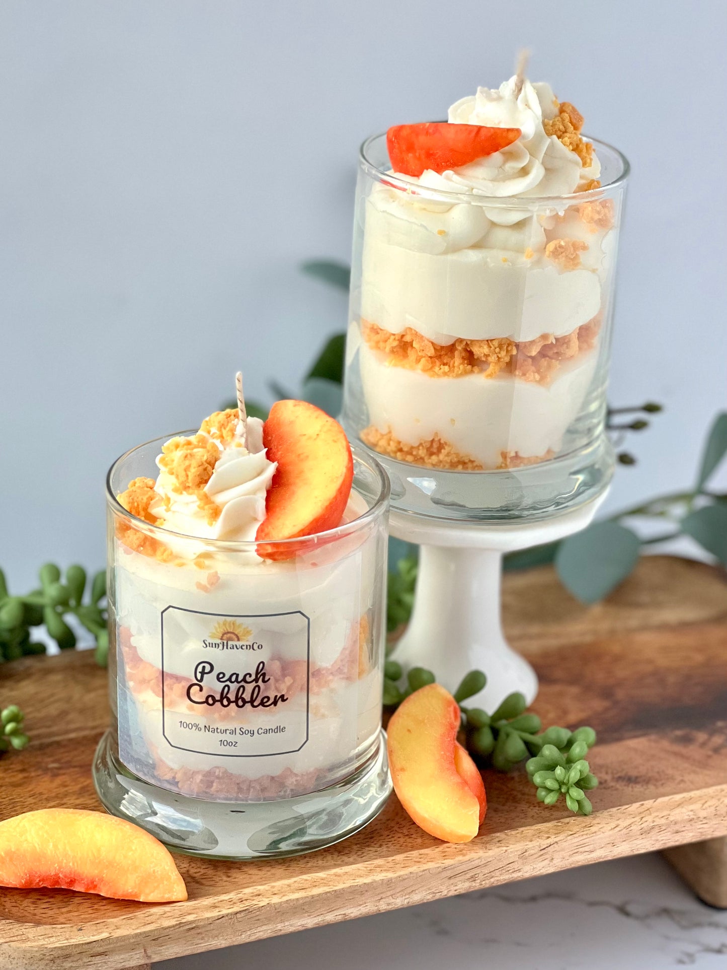 Peach Cobbler Dessert Candle