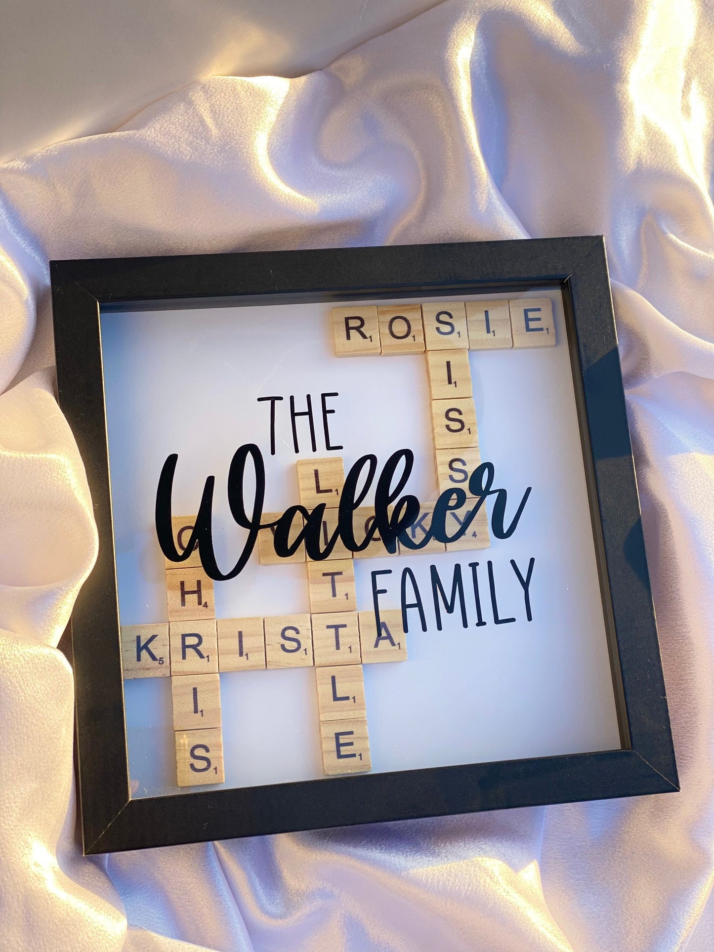Personalized Scrabble Tile Shadowbox - SunHavenCo