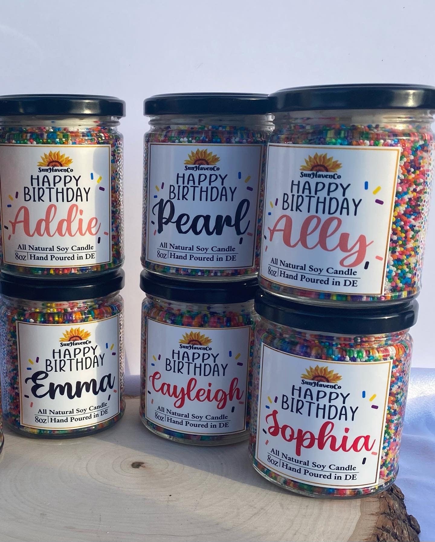 Custom Happy Birthday Cake Candle - SunHavenCo
