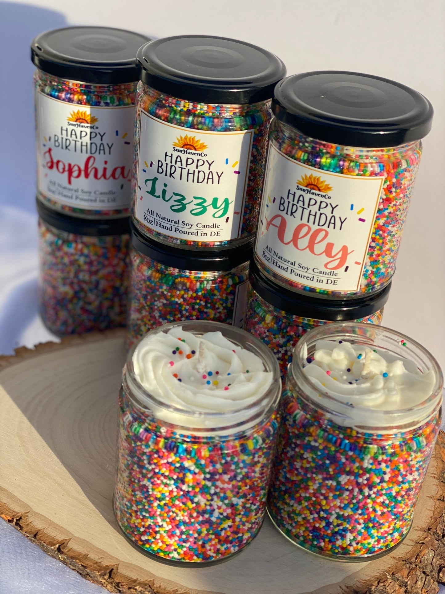 Custom Happy Birthday Cake Candle - SunHavenCo