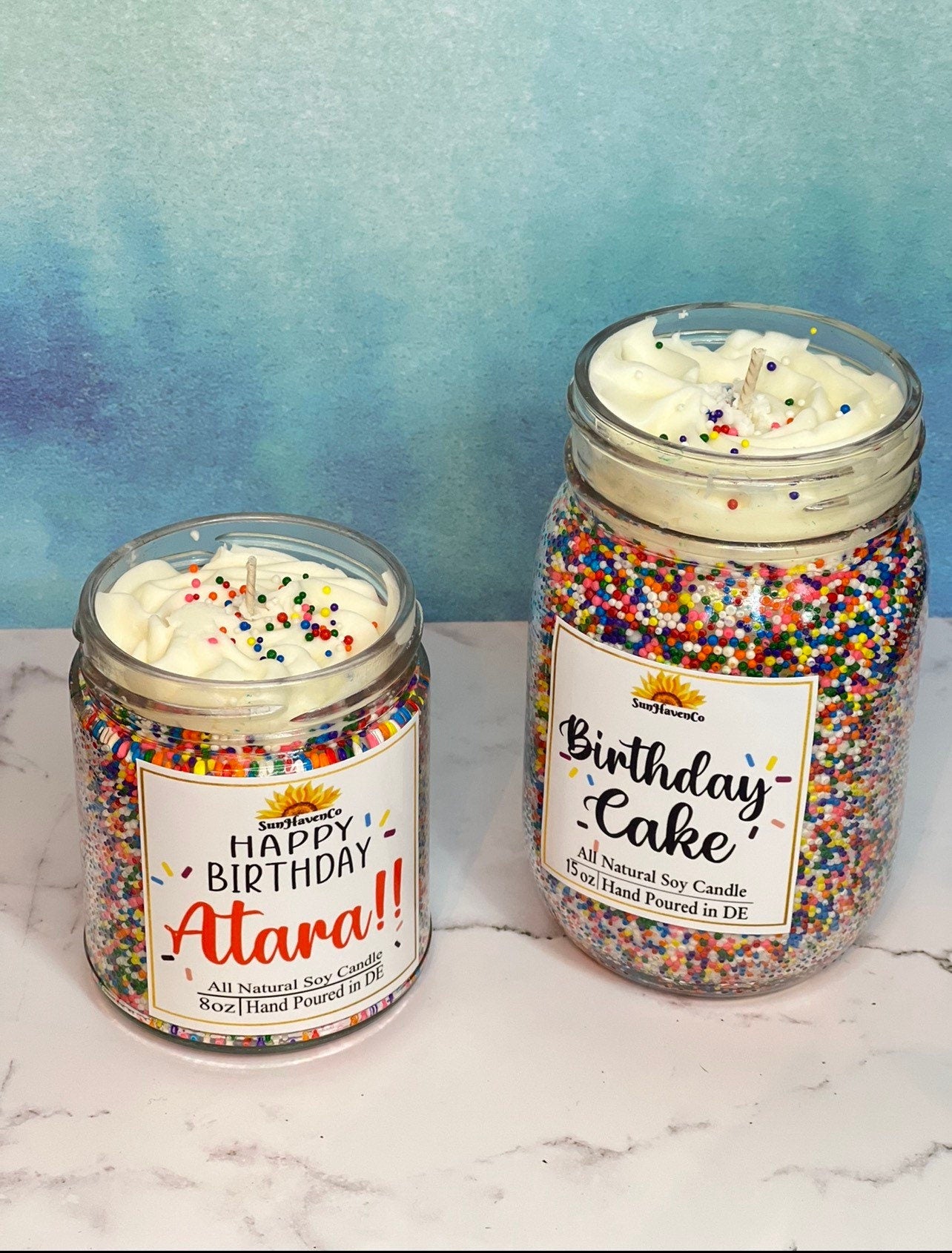 Custom Happy Birthday Cake Candle - SunHavenCo