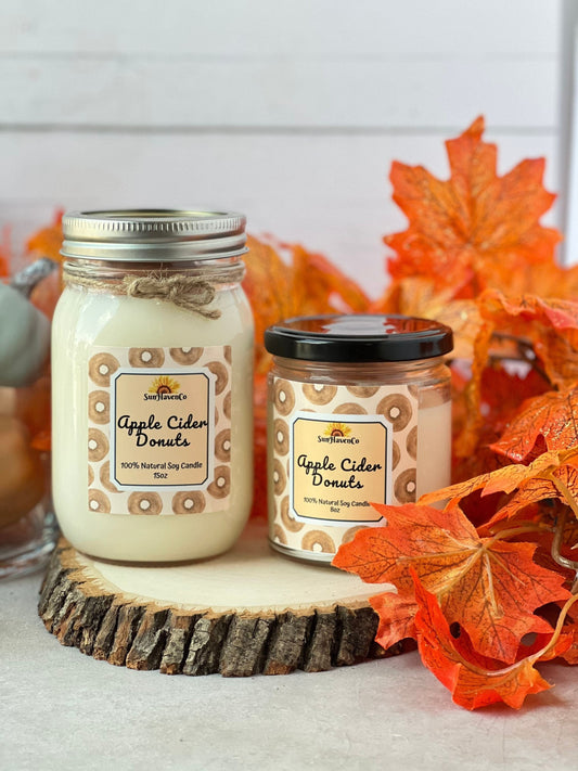 Apple Cider Donuts Soy Wax Candle - SunHavenCo