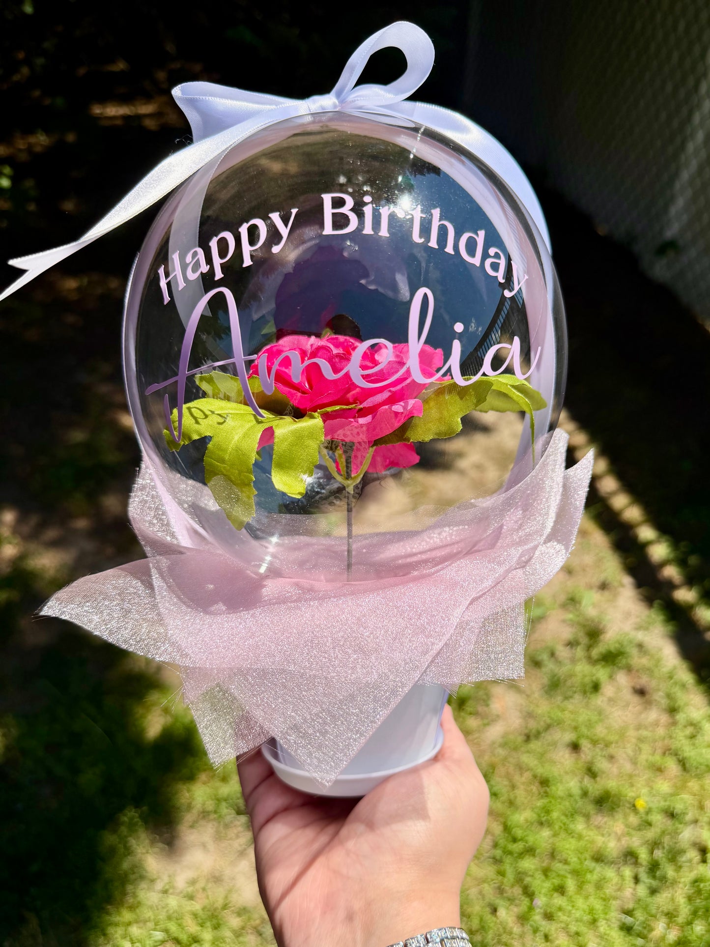 Happy Birthday Balloon Flower Bouquet - SunHavenCo