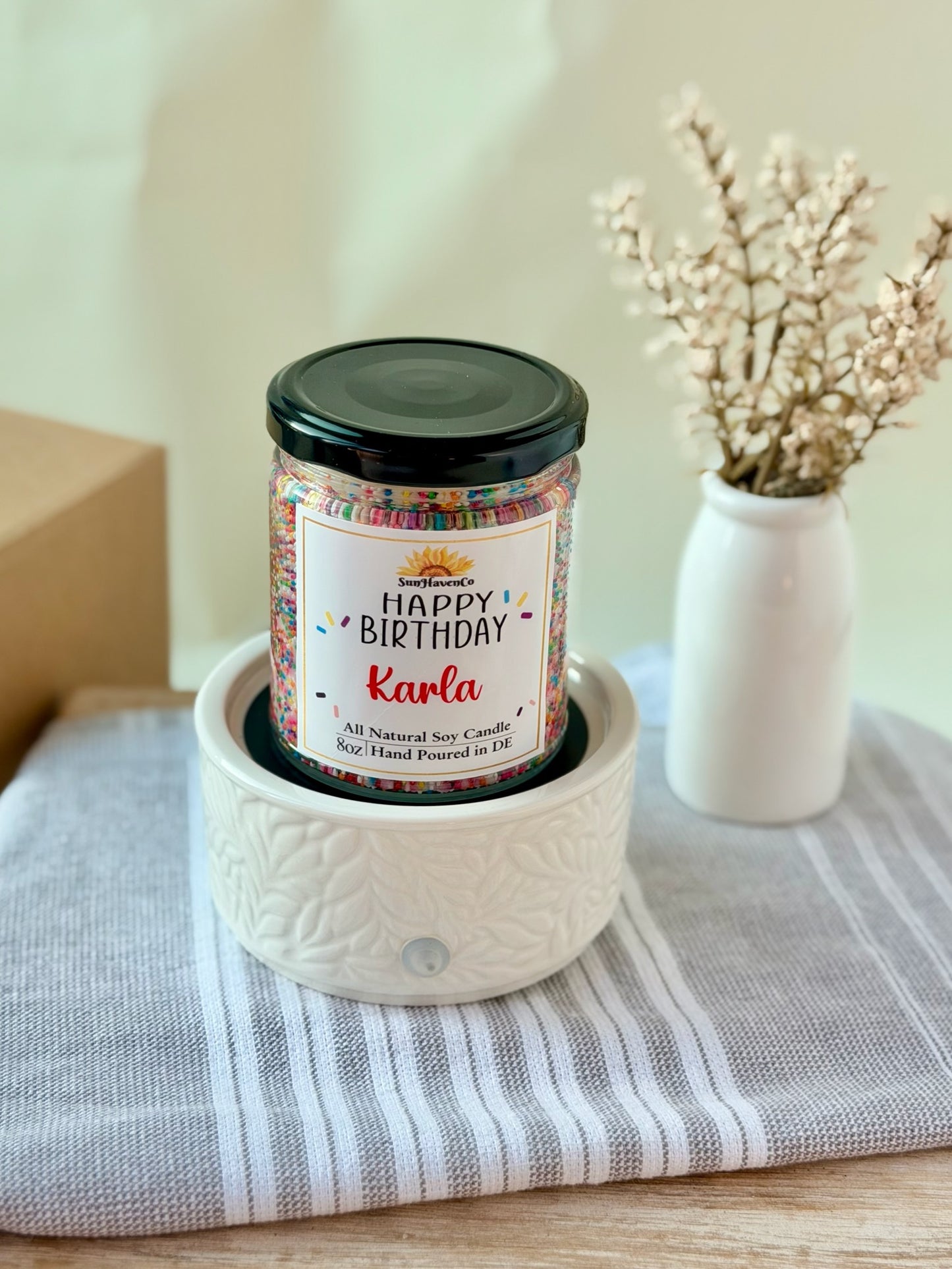 Ceramic Wax Warmer, Electric Wax Warmer, 3 in 1 Candle & Wax Warmer Gift, Candle Gift for her, House warming gift, Wax Melt Warmer