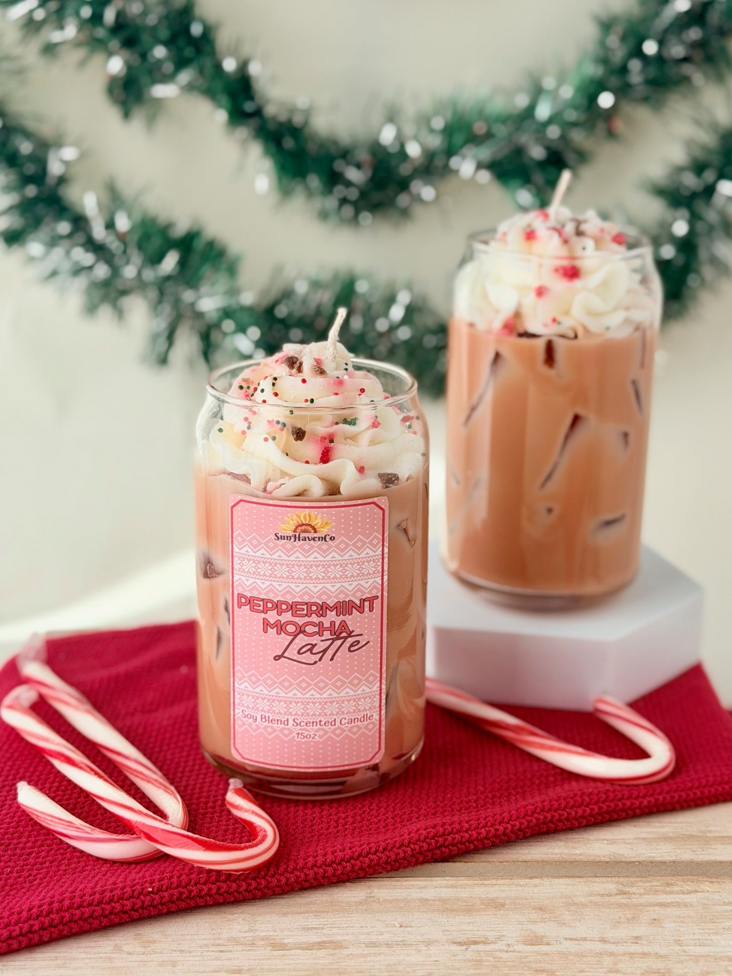 Peppermint Mocha Latte Candle