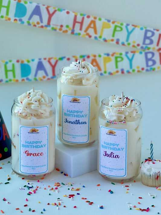Birthday Cake Latte Candle