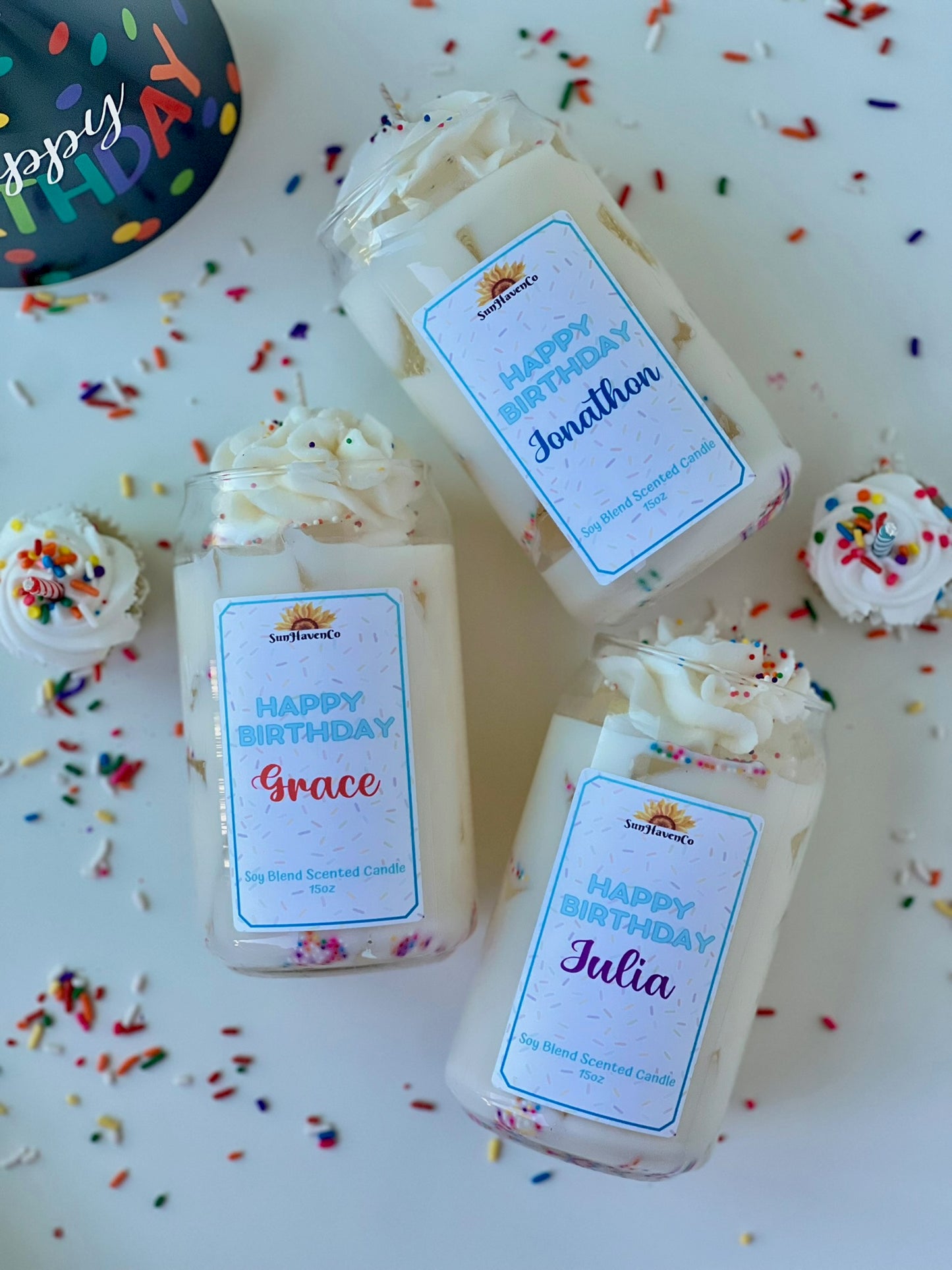 Birthday Cake Latte Candle