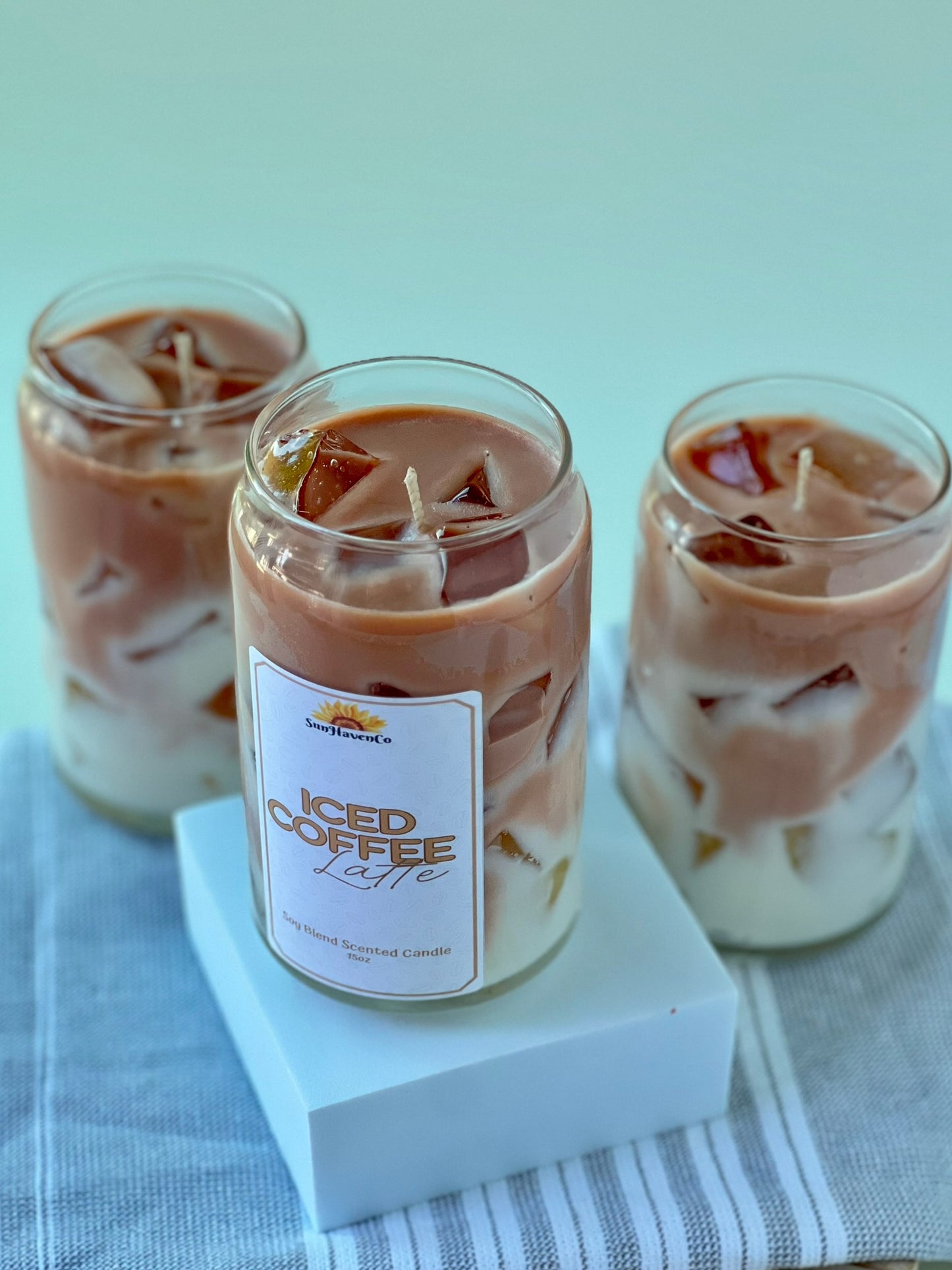 Iced Coffee Candle, Drink Candle, Iced Latte Drink Candle, Soy Wax Candle, Dessert Candle, Natural Soy Candle