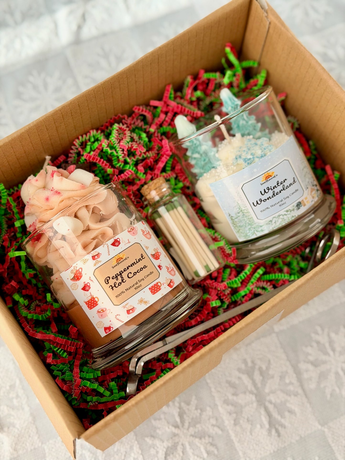 Christmas Dessert Candle Gift Set, Dessert Candle Sampler Set, Whipped Soy Candles, Candle Gifts, Winter Scented Candles. Christmas Candles