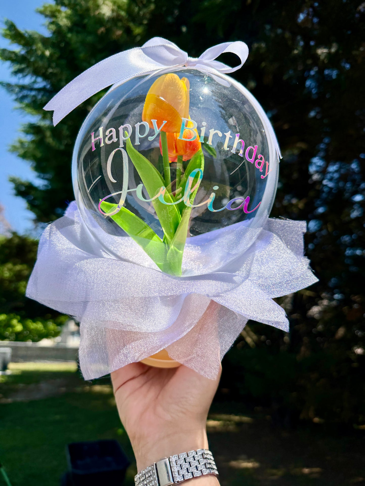 Happy Birthday Balloon Flower Bouquet - SunHavenCo