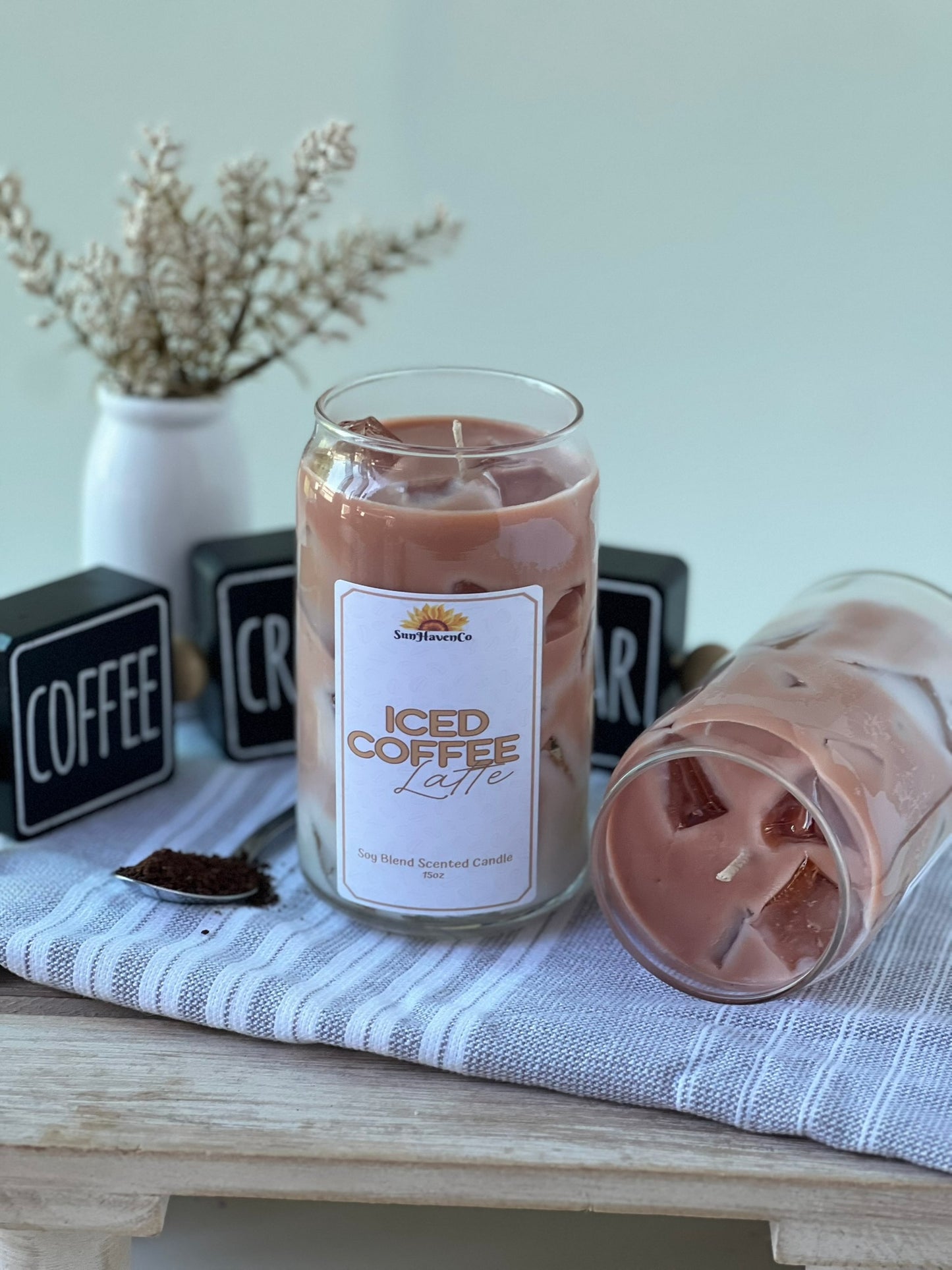Iced Coffee Candle, Drink Candle, Iced Latte Drink Candle, Soy Wax Candle, Dessert Candle, Natural Soy Candle