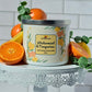 Large Watermint & Clementine Soy Wax Candles. 3 Wick Candles - SunHavenCo